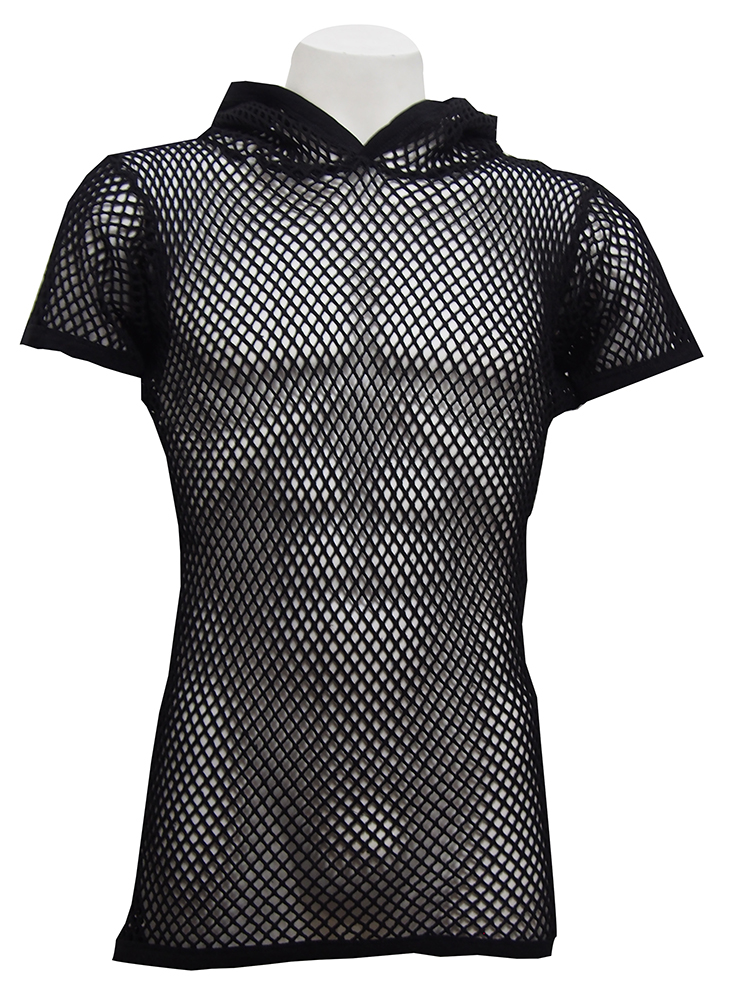 Crystal Mens 100 Cotton String Mesh Short Sleeve TShirt With